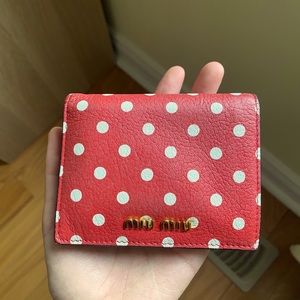 Authentic Miu Miu red wallet